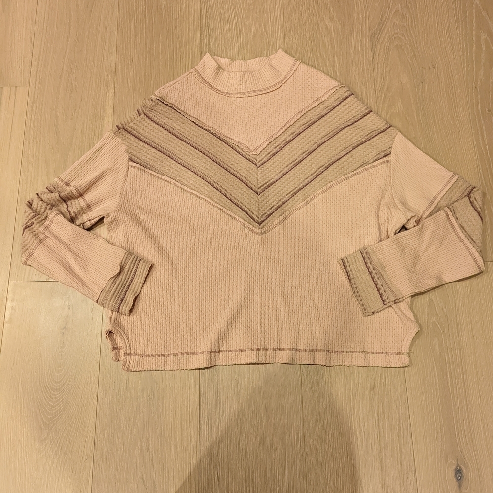 Women's Beige Striped Top